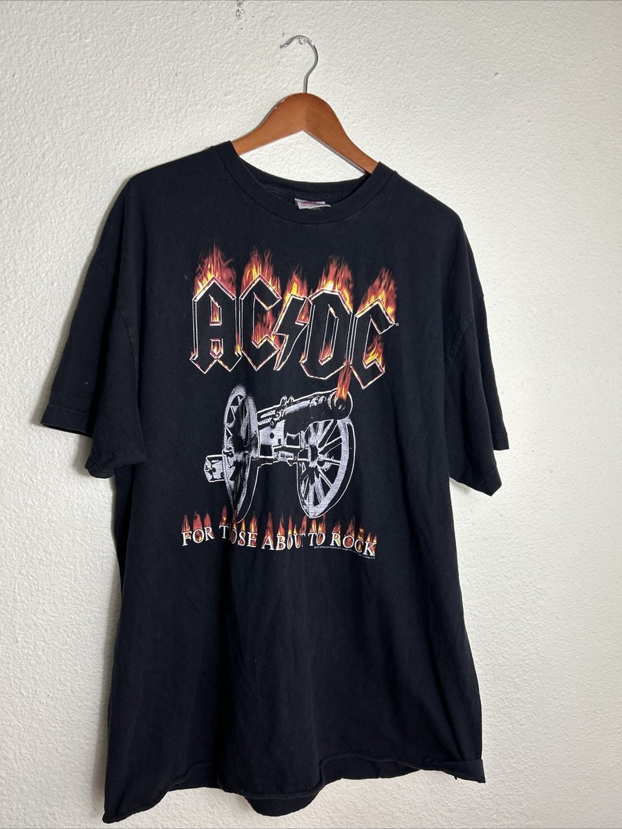 Vintage AAA T-Shirt Black AC/DC For Those About to Rock 2004 XXL