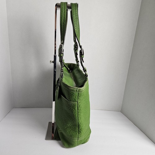 Coach Hamilton Pebbled Leather (Project) Tote Bag Green F13089 AS IS - Picture 3 of 23