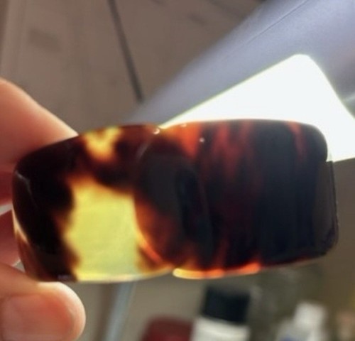 Antique Victorian "faux" tortoise shell bangle bracelet - Picture 3 of 5