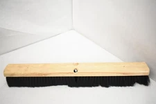 Push Broom Head Wood Block Black Bristles Replacement Shop Floor Sweeper 24"