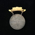 Rare NY World's Columbian Expo 1893 badge pin Pres Grover Cleveland inscription — photo 2