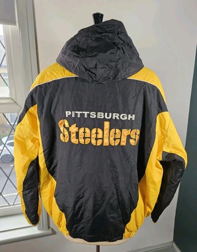 NFL Pittsburgh Steelers Jacket Men's XL Quilted Hooded USA G3 Football Bomber - Picture 2 of 20