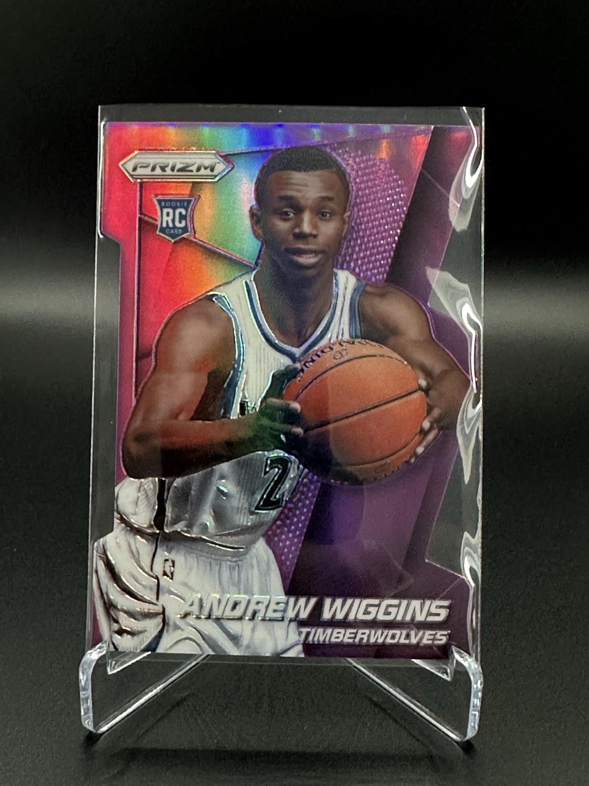 2014-15 Panini Prizm - Andrew Wiggins #251 Purple Prizm Die-Cut /139 (RC)