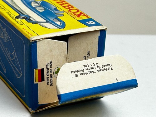 Matchbox No. 9 Boat & Trailer with F-Type Original Box, Nice - Picture 8 of 15