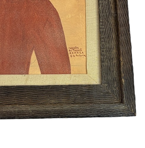 Georges Le Poitevin Rupestres Tassili Sahara Original Gemälde ca 1950 Krieger - Bild 2 von 24