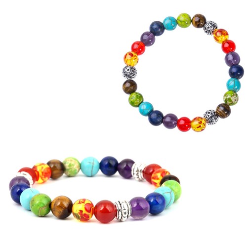 8 MM Nature Agate Bracelet Colorful Energy Beaded Stones Beads Bracelets - Picture 4 of 11