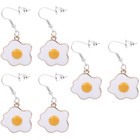  3 Paare Food Theme Ohrohrschstene schöne Ohrringe pochierte Eier Ohrdekoration
