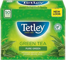 Tetley Pure Green Tea 50 bags 0.08 per strip