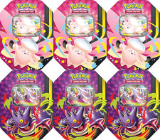 Pokemon TCG Mega Moonlit ex 6-Tin CASE FACTORY SEALED 