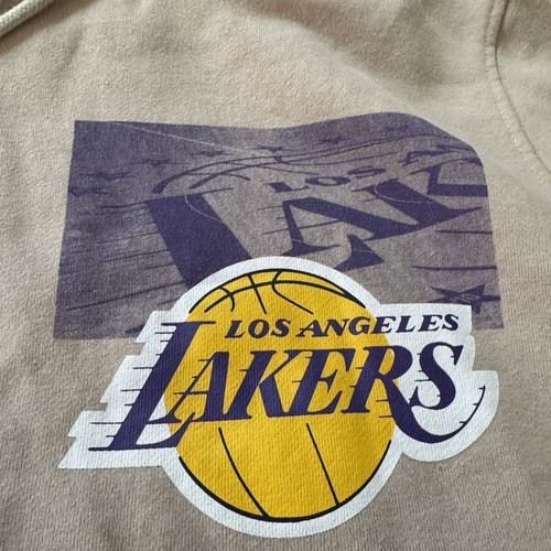 Ultra Game Men’s Los Angeles Lakers Hoodie Medium AOP Beige Pullover Rare HTF - Picture 4 of 22