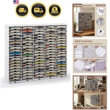 100 Slot Cassette Tape Storage Rack, Wall Mount or Freestanding Organizer