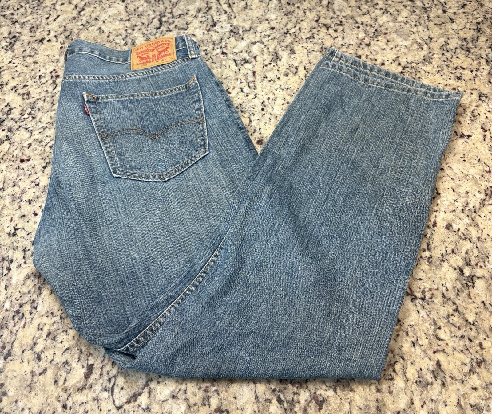 Men’s Levi's 559 Light Blue Straight Jeans Size 36x34