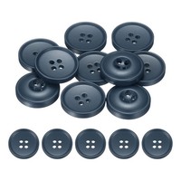 10 StüCk NäHknöPfe,20Mm,4 LöCher,Harz,Rund,BastelknöPfe,Seeblau