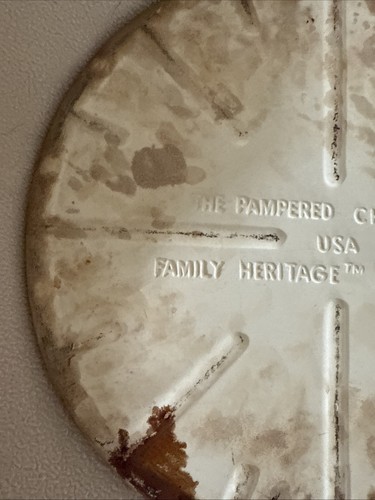 Pampered Chef Family Heritage Stoneware 15" Pizza Stone Round Flat Pan USA - Picture 13 of 14