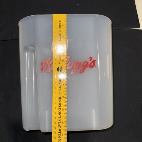 Contenedor de almacenamiento de cereales Kellogg’s 1996 tapa verde publicidad fresco guardián de colección - Imagen 6 de 11