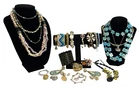 Jewelry Lot Costume Fashion Shell Pearls Aqua Blue New Retro Vintage Assorted