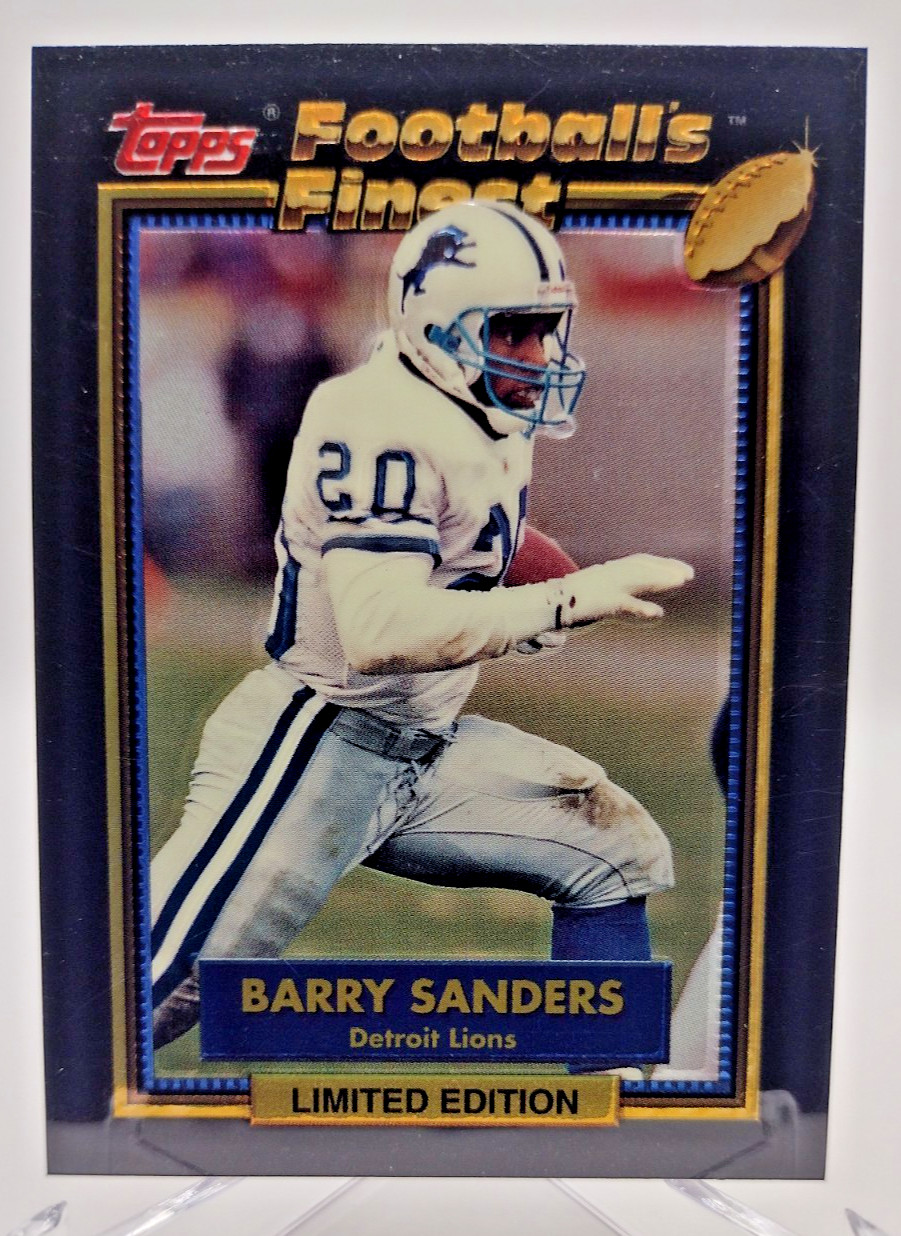Barry Sanders 1992 Topps Football's Finest Limited Edition #26 HOF Detroit Lions