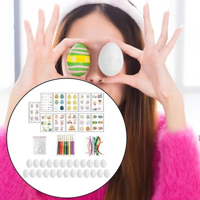 Weiße leere Ostereier Bastelset mit Aquarellstift Band Malen Spielzeug