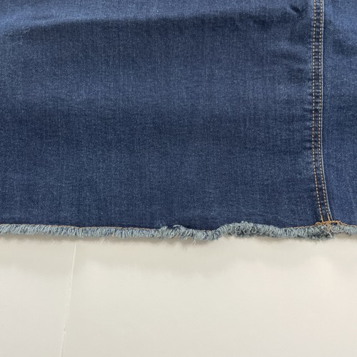 Cato Womens 24W Plus Denim Skirt Long Modest No Slit Solid Blue Raw Hem NWT - Picture 18 of 20