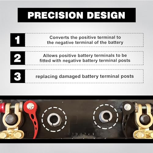 1 Pair Battery Post Shims, Battery Terminal Adapter Sleeves for Positive & - Picture 4 of 6