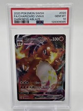 PSA 10 Charizard VMAX 020/189 Swsh03: Darkness Ablaze Holo