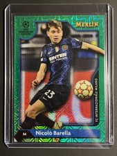 2021-22 Topps Merlin Chrome UEFA Nicolo Barella Green Mojo Refractor #10/99 #57