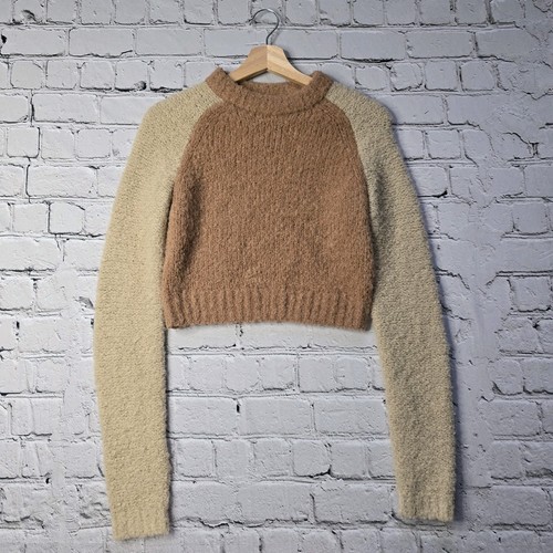 Aritzia Wilfred Free Colorblock braun Meridian Pullover Alpaka Mischung Größe Small - Bild 1 von 9