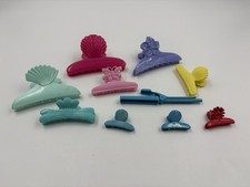 Vintage Kids Plastic Hair Barrettes Clips Lot Of 10