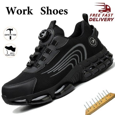 Mens Work Boots Steel Toe Safety Shoes Indestructible Sneakers Lightweight Shoes