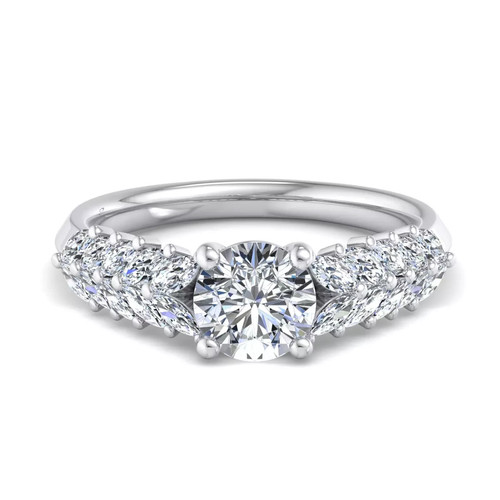Engagement Ring IGI Certified Lab Grown Diamond 950 Platinum Round Cut 2.55 CT - Picture 1 of 9