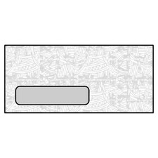 #10 Laser Check Envelopes, 4-1/8" x 9-1/2", 24#, White, Diagonal Seam, Black