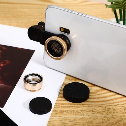 Fisheye Lens Macro Wide Angle Mobile Phone Kit Clip-on Camera Lenses for - 第 9/11 張圖片