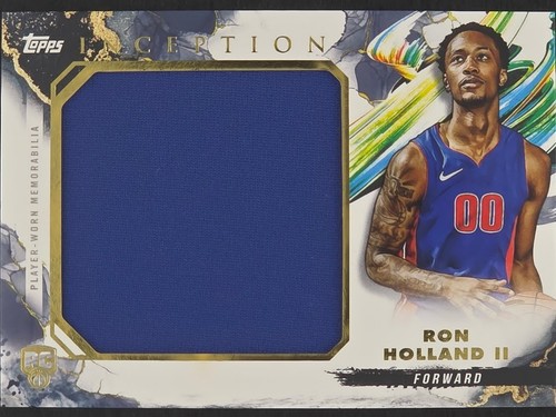 2024-25 Topps Inception Ron Holland II RC Jumbo Reliquia Novato Parche Usado por el Jugador - Imagen 1 de 2