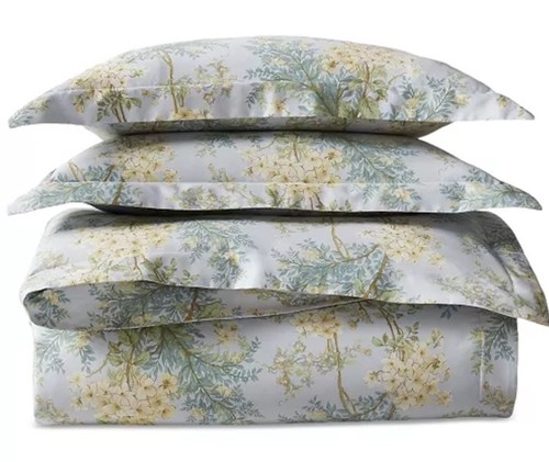 LAUREN RALPH LAUREN Sadie Floral 3-Pc. Comforter Set Full/Queen $300 Cotton Blue - Picture 4 of 12