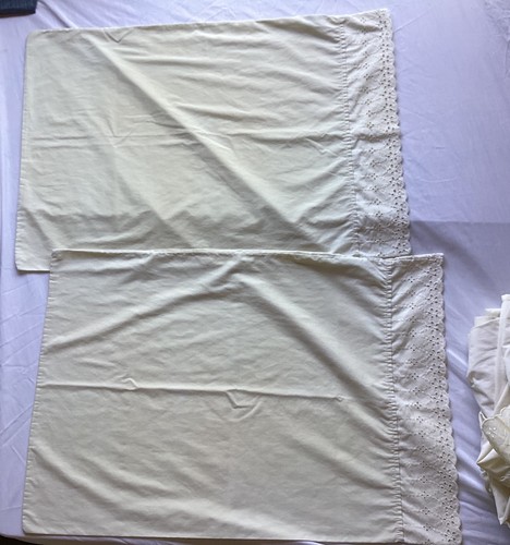 Vtg Dan River 5pc Bedding Set USA Made Full/Double Size Decorative Edges Cottage - Picture 18 of 18