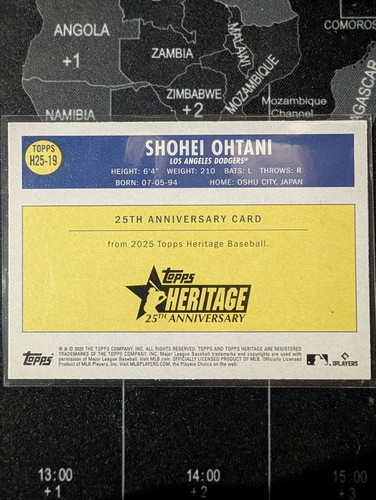 2025 Topps Heritage Shohei Ohtani 25th Anniversary Silver Holo Foil #H25-19 - Bild 4 von 4
