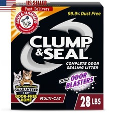 Clump  Seal Multi-Cat Litter Dust Free Clumping Odor Control 28 lb Box New