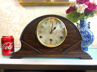 Restored Great 1918 HAC Westminster Chiming Antique Clock Oak GWO