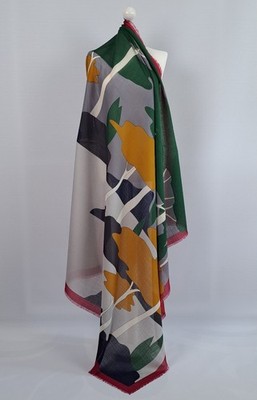 Madame Grès (Gres Paris) vintage extra large wool/silk scarf.
