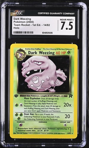 Dark Weezing (1st Edition) graded CGC 7.5 for sale on eBay