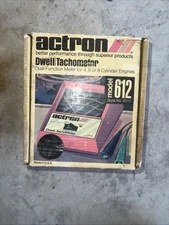 Vintage actron Dwell Tachometer model 612 Original Box Manual UNTESTED PARTS/Fix