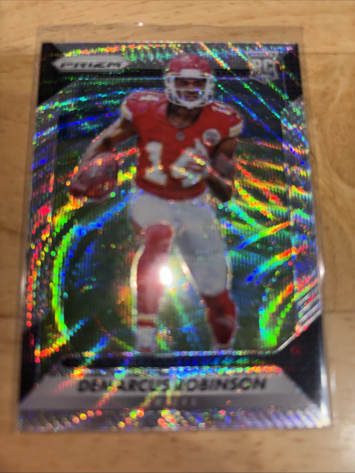 2016 Panini Prizm Blue Wave Prizm RC DeMarcus Robinson 30/149 Kansas City Chiefs