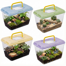 Plastic Reptile Terrarium Snake Insect Spider Tarantula Transport Fish Tank Box