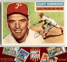 1956 Topps Curt Simmons 290 Philadelphia Phillies