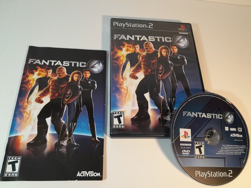 Fantastic 4 (Sony PS2, 2005) Black Label Complete CIB With Movie Ticket - Picture 2 of 13