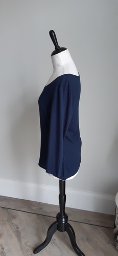 Jaeger 3/4 Sleeved Scoop Neck Blue Top. Size Small - Picture 3 of 7