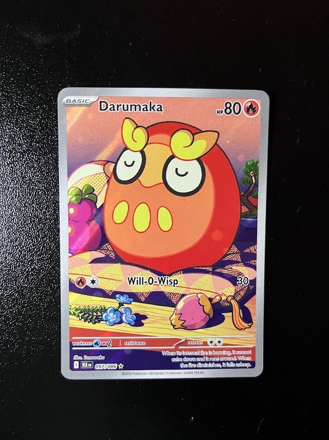 English Pokemon TCG Sv: Black Bolt Darumaka Illustration Rare 097/086 NM/M