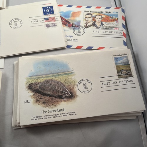1981 Lot Of 49 FSCs Cover First Day Of Issue Flowers Animals Air Mail Biltmore - Picture 7 of 10