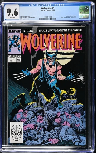 Wolverine 1 Cgc 9.6 White Pages Wolverine As Patch Marvel 1988