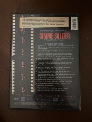 The Rolling Stones: Gimme Shelter (The Criterion Collection) DVD With Booklet - Imagen 2 de 4